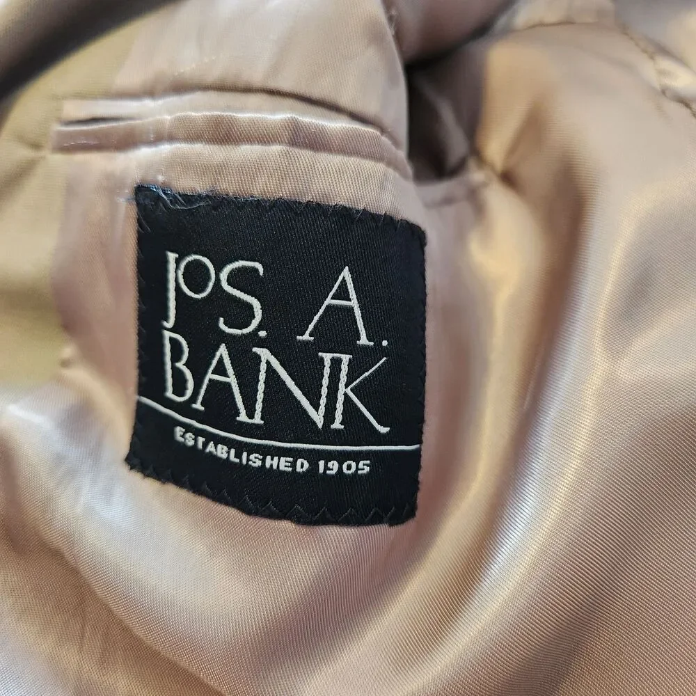 Jos. A. Bank Mens Light Brown Cotton Blend Sport Coat Blazer Jacket Size 41R
